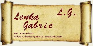 Lenka Gabrić vizit kartica